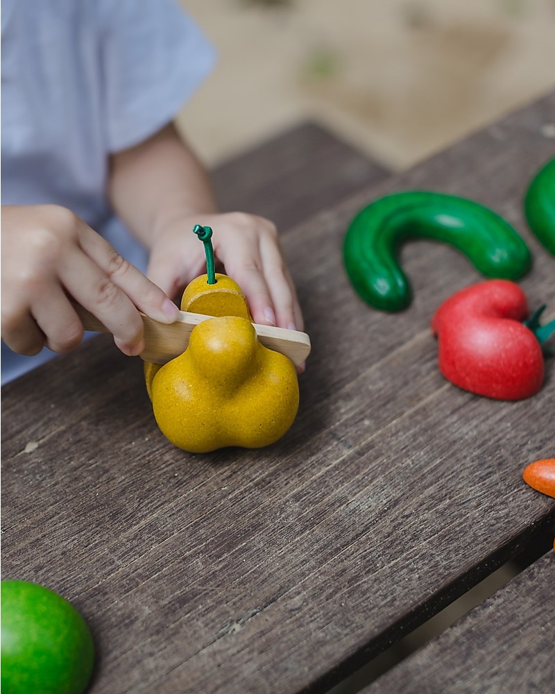 plan toys wooden fruit